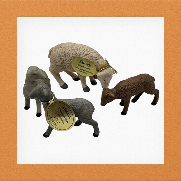 Thomas Kinkade Replacement Nativity Replacement Animals One Sheep, Three Lambs - Picture 15 of 16
